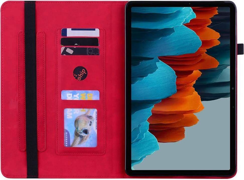 Cover-Discount Galaxy Tab S9 Beschermhoes Met Ritssluiting Rood