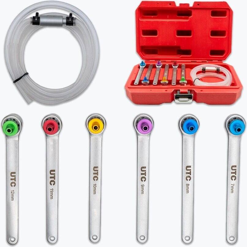 6pc 12 Point Brake Bleeder Set Tool Kit