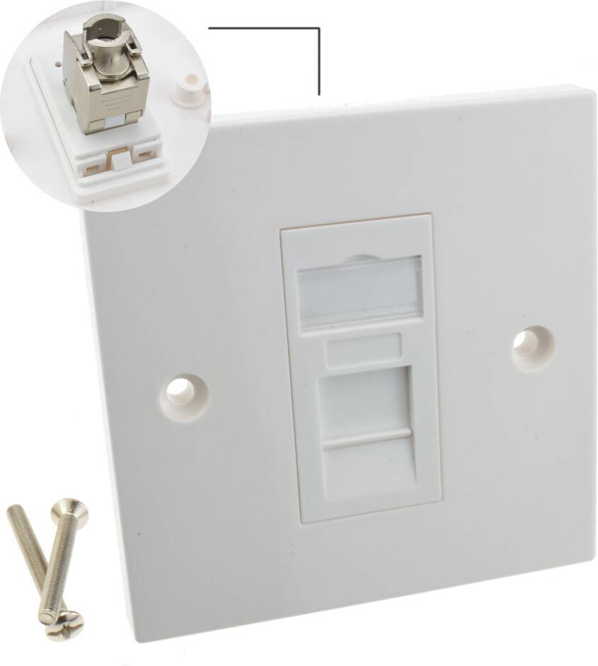 Shielded RJ45 Face Plate Cat 6a