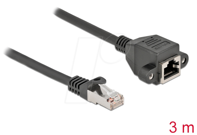 DeLock CAT 6a SFTP RJ45 Forlængerkabel 3 m 3m