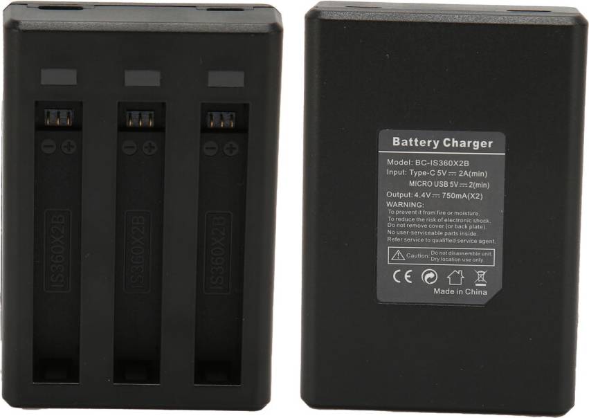 Action Camera Battery Charger 3 Slots Type C
