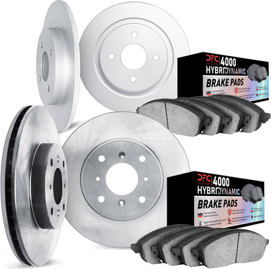 Brake kit Dynamic Friction Company Front and Rear Brake Rotors Kit 4000 HybriDynamic