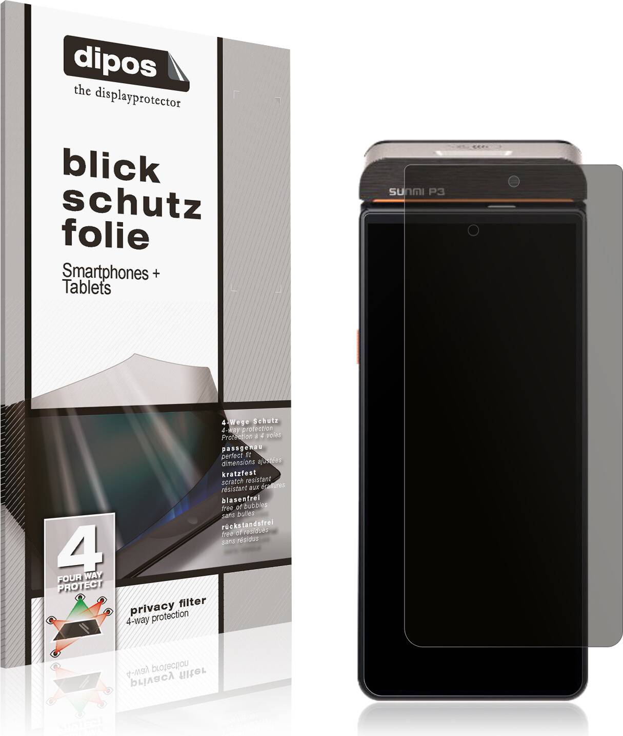 Dipos Screen Protector Sunmi P3 Privacy Filter