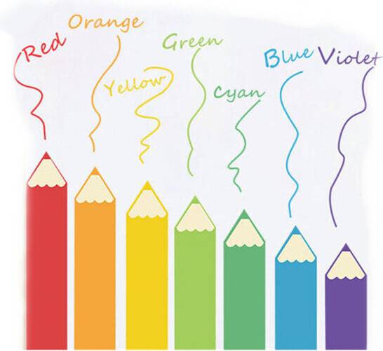 Cartoon Colorful Pencil Wall Sticker