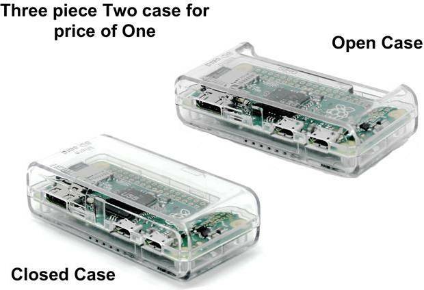 Raspberry pi zero SB Components Raspberry Pi Zero Case Clear Transparent