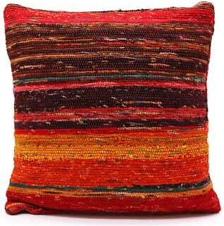 AW Rag Rug Covers Rich Reds Cushion Cover Red