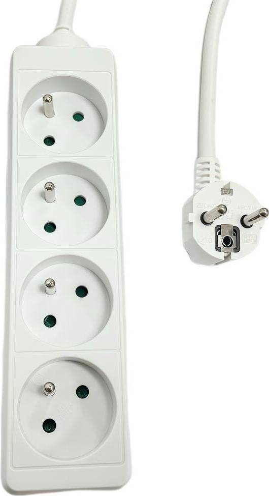 MicroConnect 4-Way Power Strip French Type