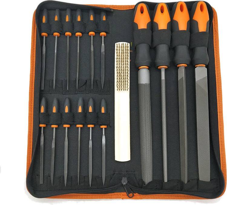 Kopinma 17Pcs Alloy Steel File Set with Carry Case Rasp