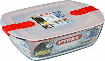 Kitchen Accessories Pyrex Cook Heat Rectangular Baking Glass Set Oven Dish 2pcs