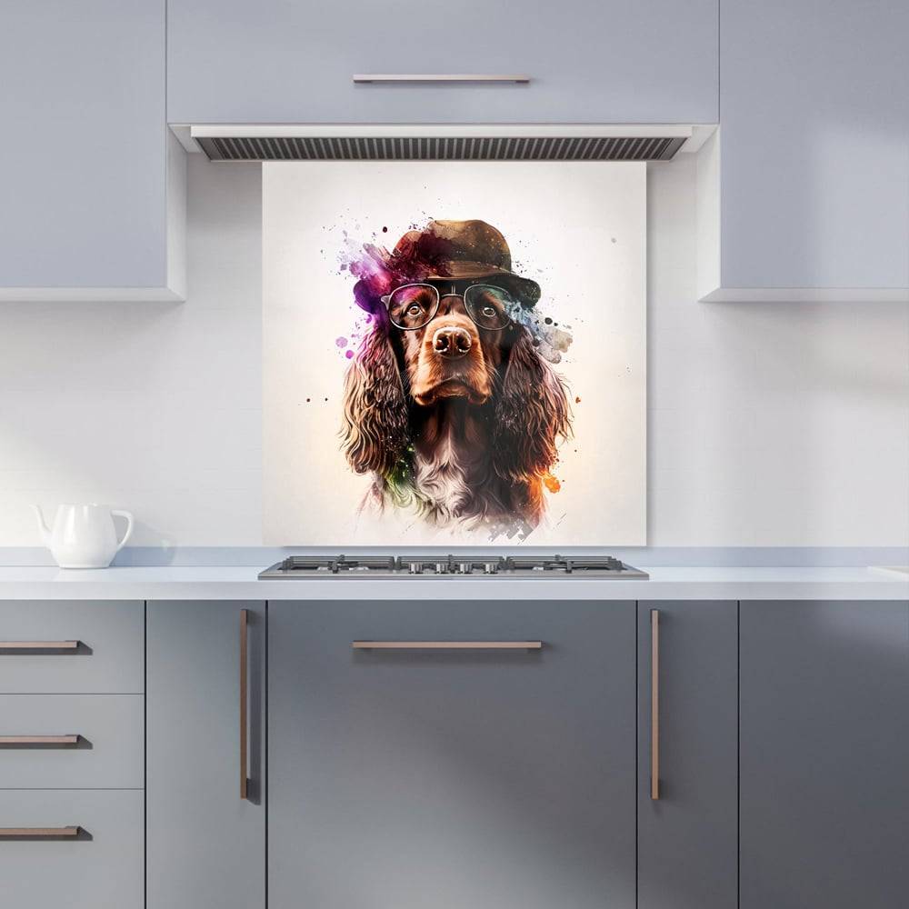 Warren Reed Designer English Cocker Splashart 60 x 60 cm Splash Guard