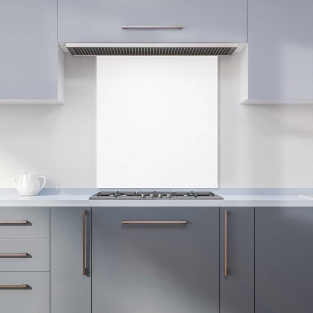 Warren Reed Pure White Glass Kitchen Splashback 65 x 70 cm Splash Guard