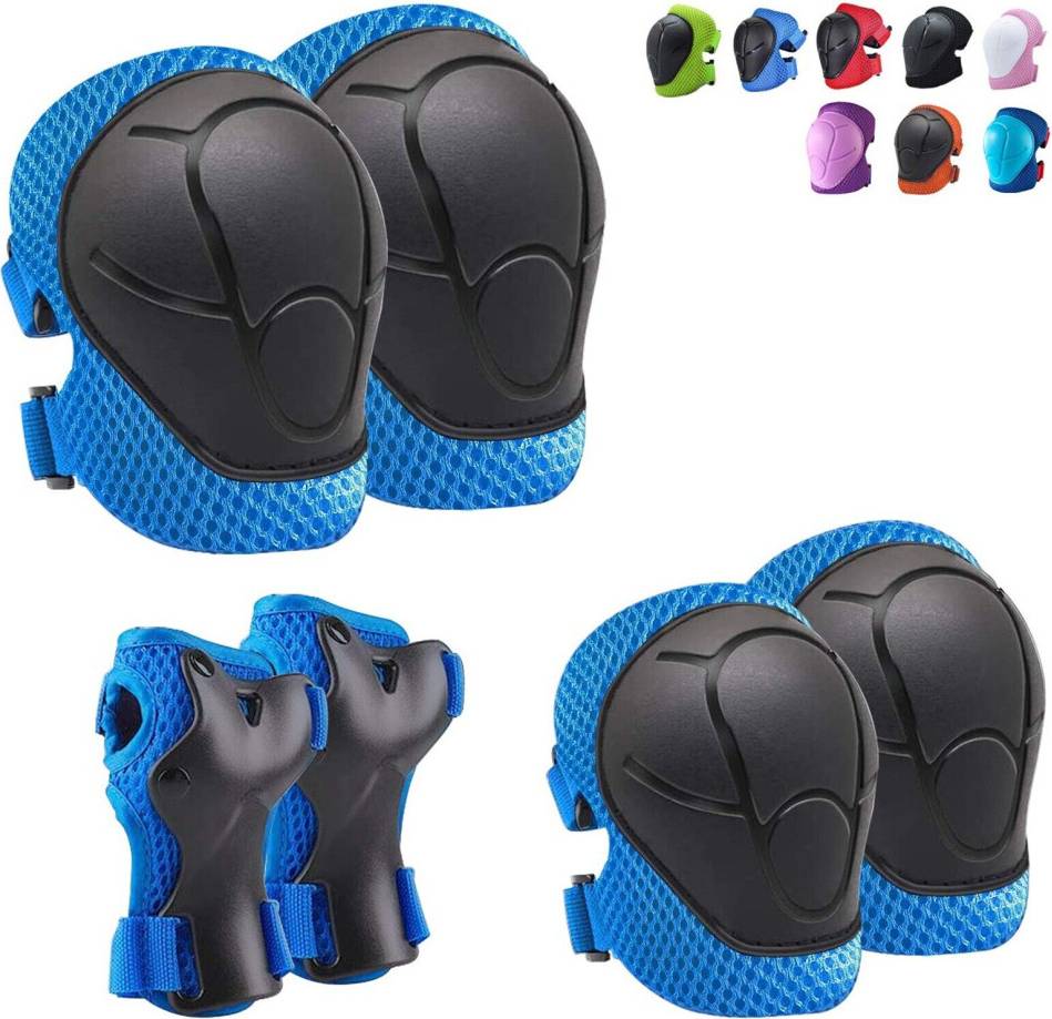 MDSRJONE 6PC Knee Protection Set Blue