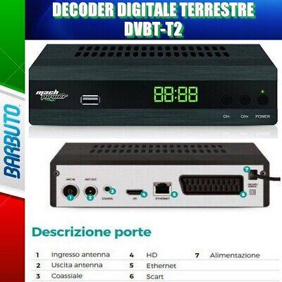 Mach Power Digitale Terrestre T2 Hevc H.265 Hd Decoder