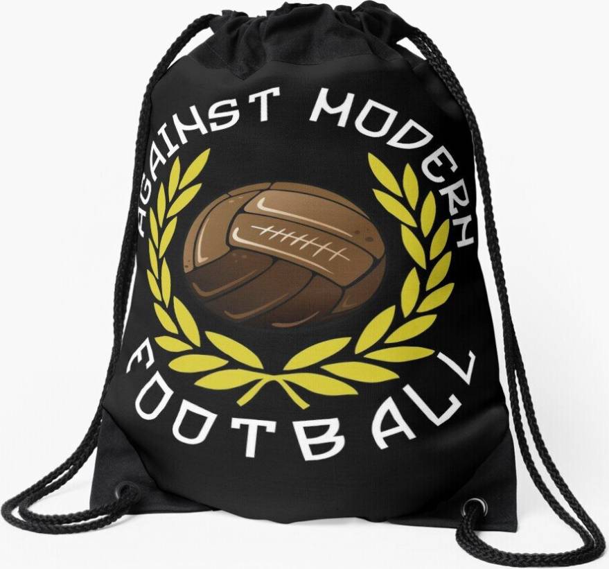 Famgem Drawstring Bag Against Modern Football Shoe Backpack