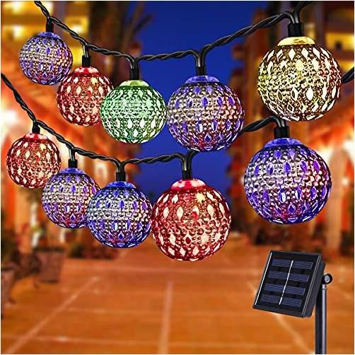 Solar lights for garden fence Solar Lights 50LED Waterproof 23ft String Light