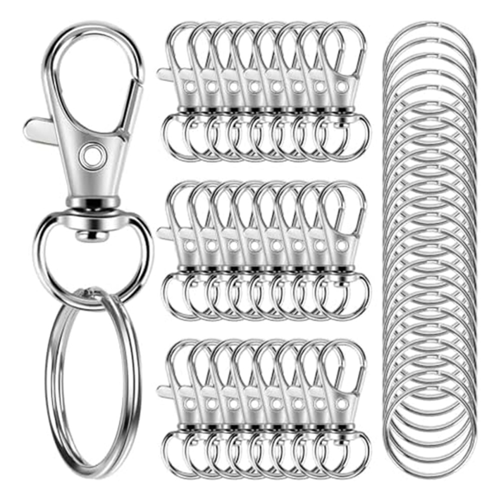 Torribaly Metal Lobster Claw Clasp Keychain Rings Kit