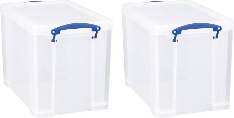 Really Useful 19 Liter Plastic Container 2 Pack Storage Box