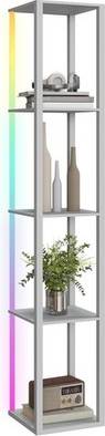 Homcom RGB LED with Shelves and Remote Control Floor Lamp