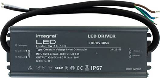 Integral LED IP67 Non Dimmable 24V DC Constant Driver
