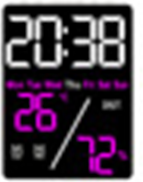 Winwin Large Digital Alarm Clock Humidity Display