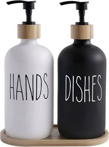 Kitchen soap dispenser set Kitchen Hand Dish Soap Dispenser Set