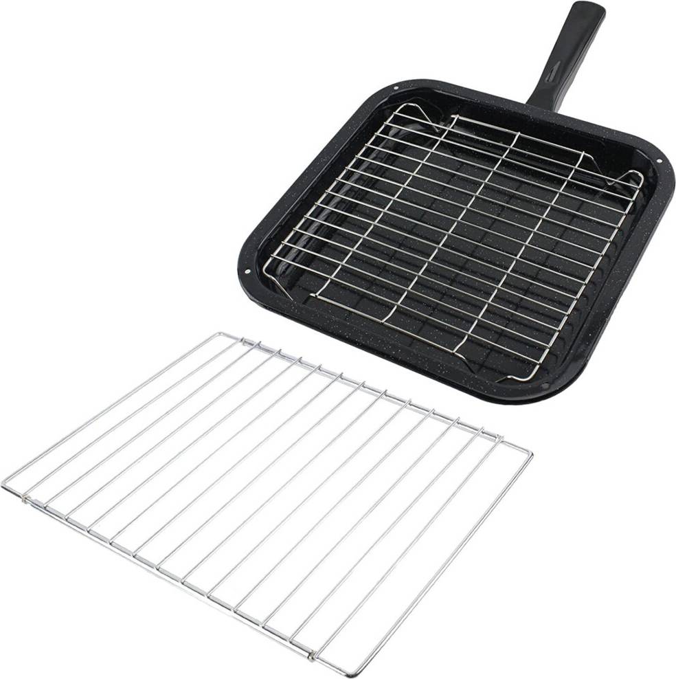 Spares2Go Grill Pan Rack Detachable Handle Adjustable Shelf