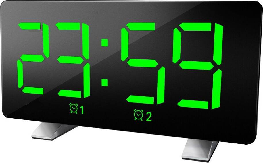Greenzech Polyphonic Double Alarm Clock LED