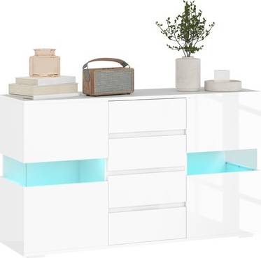 Homcom LED High Gloss Storage Cabinet Sideboard