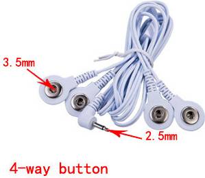 A-4-Way Button Pin Button Plug TENS