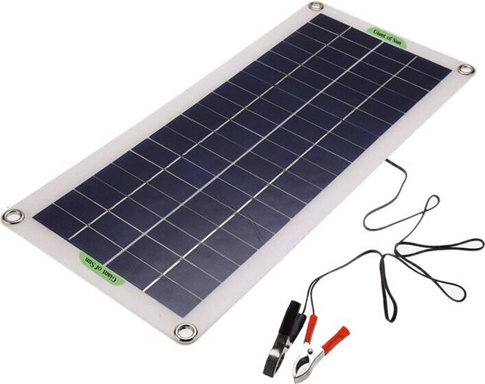 25W Portable Solar Panel Battery Charger Kit