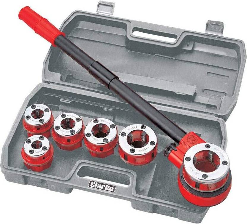 Clarke Plumbers Pipe Threading Kit 6 Piece Chisel