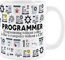Home Programmer White Ceramic Operator Cup & Mug