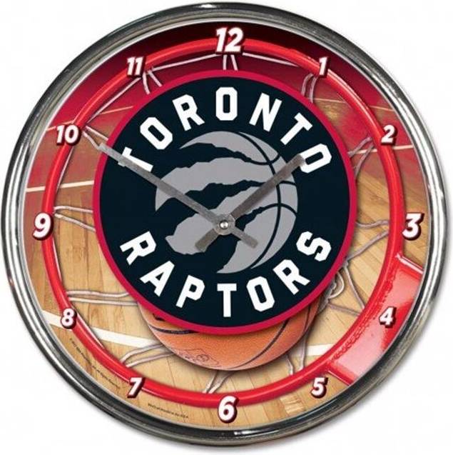WinCraft Toronto Raptors Round Style Chrome Wall Clock