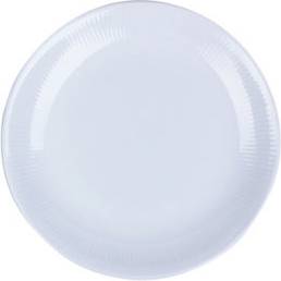 George Home White Ribbed Side Dinner Plate