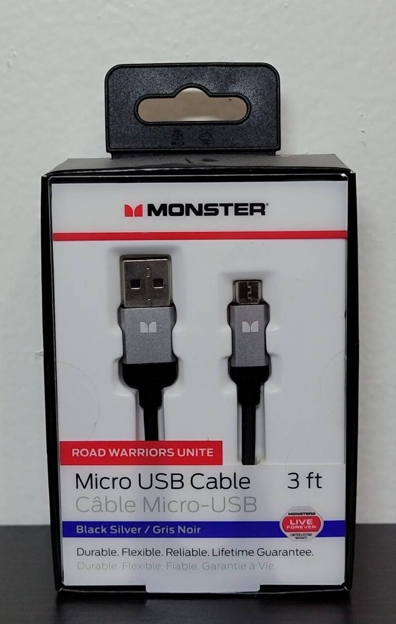Micro usb type b Monster Mobile Cable High Performance USB Type A 2.0 To Micro USB B 3ft