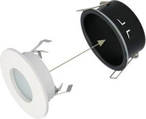 Hoftronic 6er Set Raval LED Einbaustrahlers GU10 IP44 Spotlight