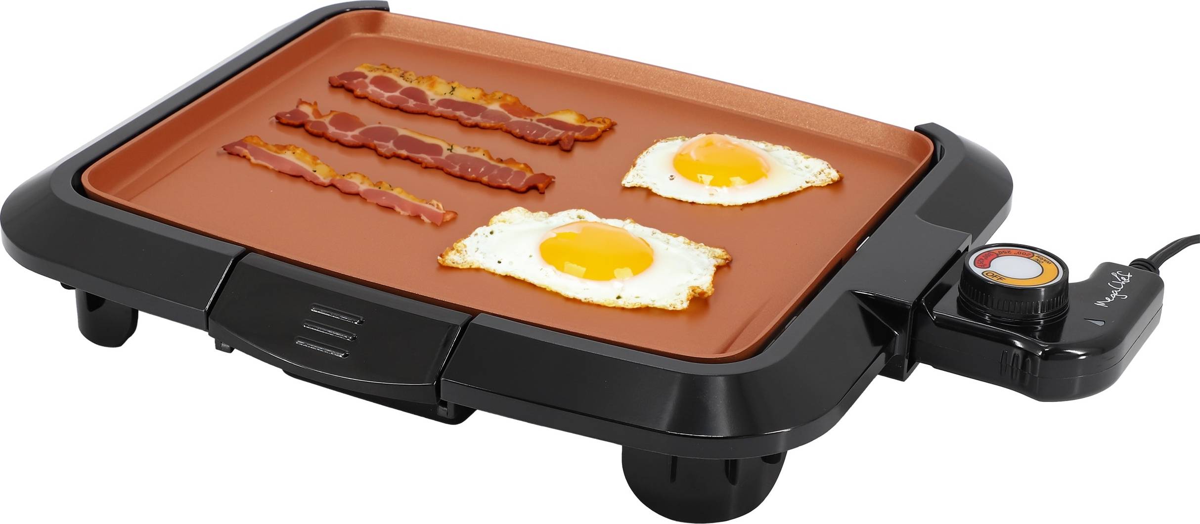 MegaChef 10.63 Inch Copper Coating Nonstick Griddle