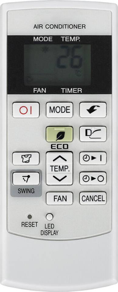 English Version Air Conditioner Remote Control