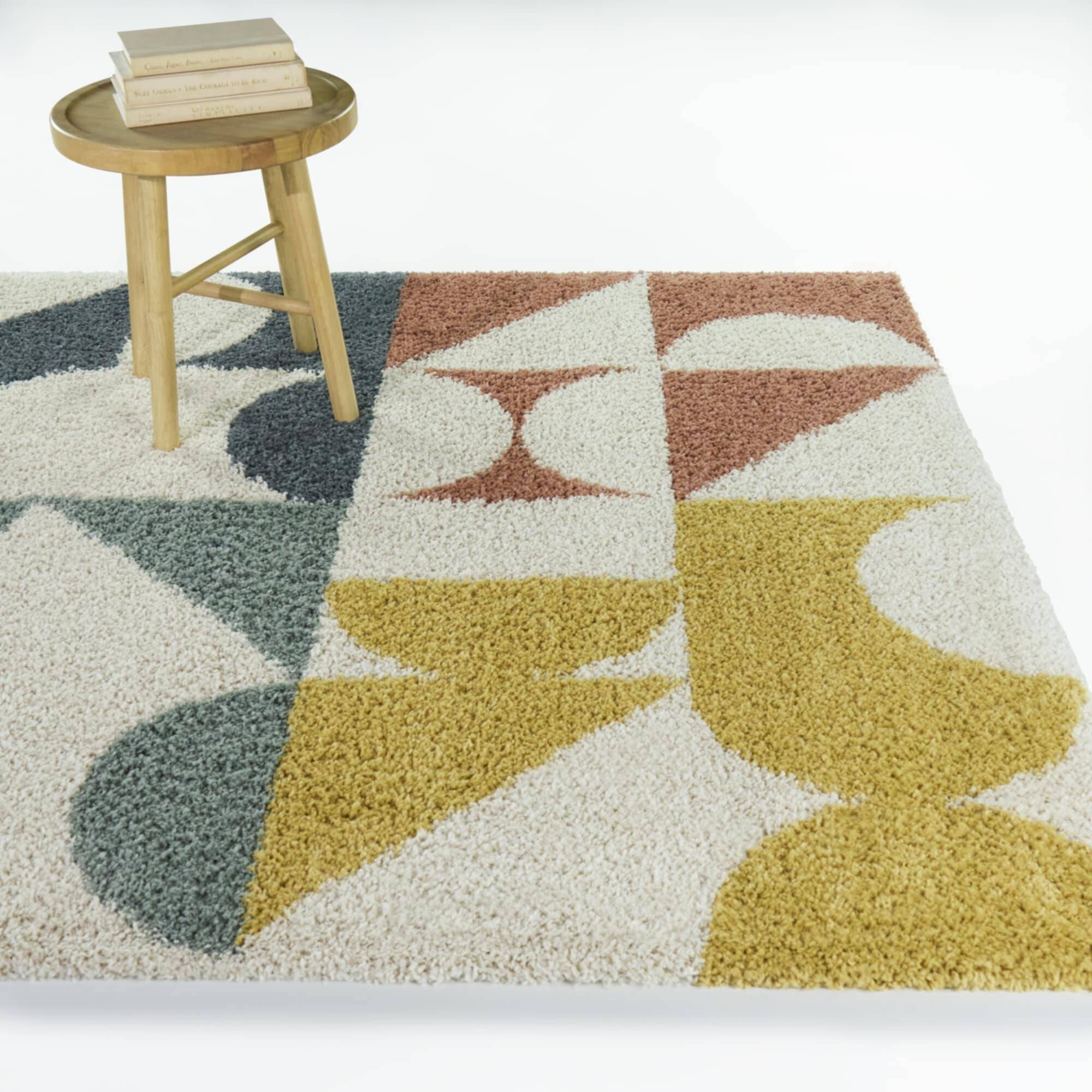 Balta Rugs Bellanca Modern Geometric Area Rug Blue 63x"