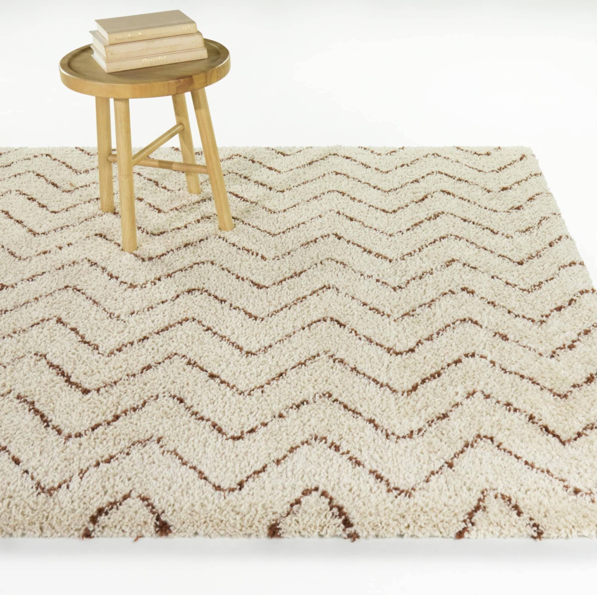 Balta Rugs Karr Chevron Shag Area Rug Beige