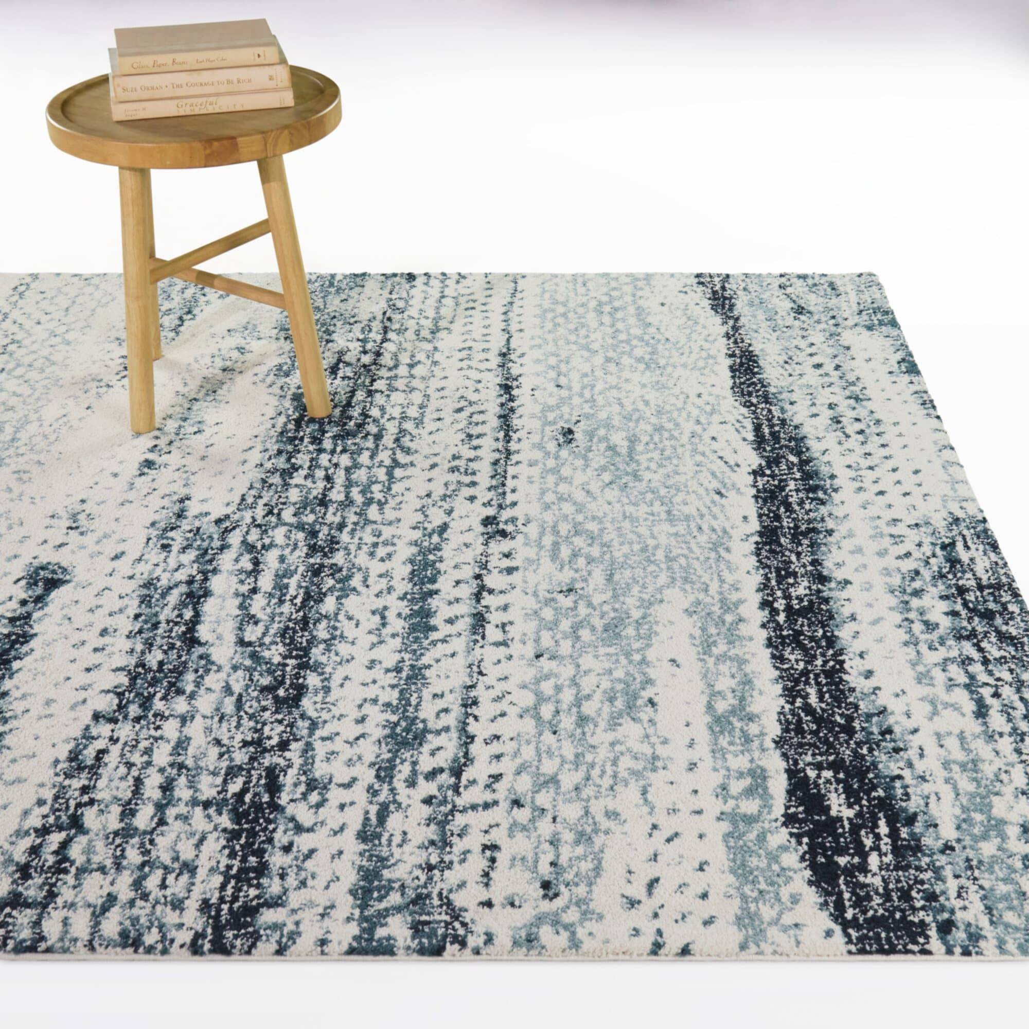 Balta Rugs Samuel Watercolor Abstract Area Rug Blue