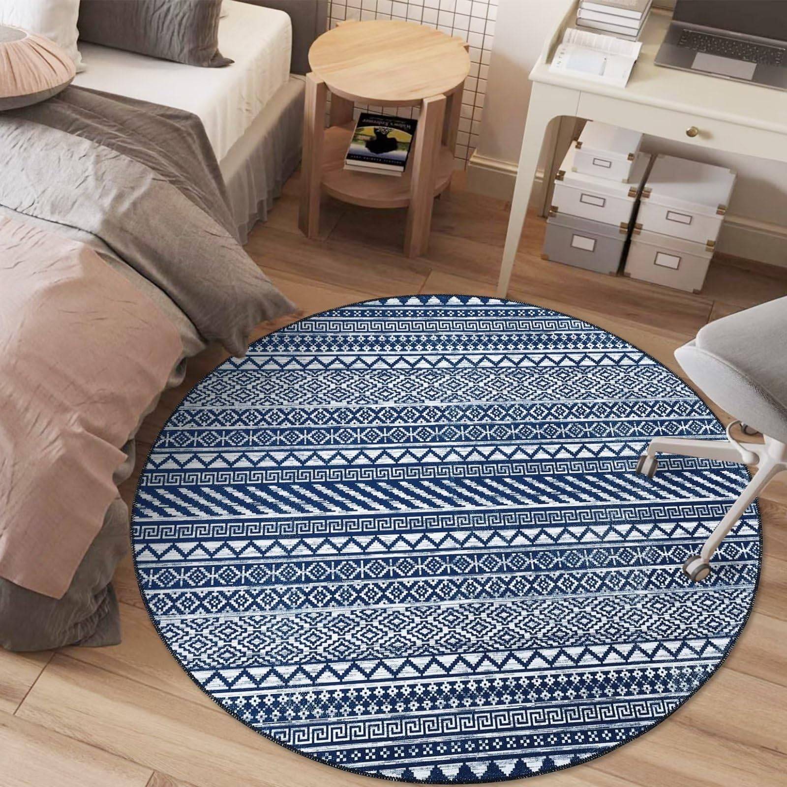 Round area rugs Garvee Moroccan Round Area Rug 3x3 Round