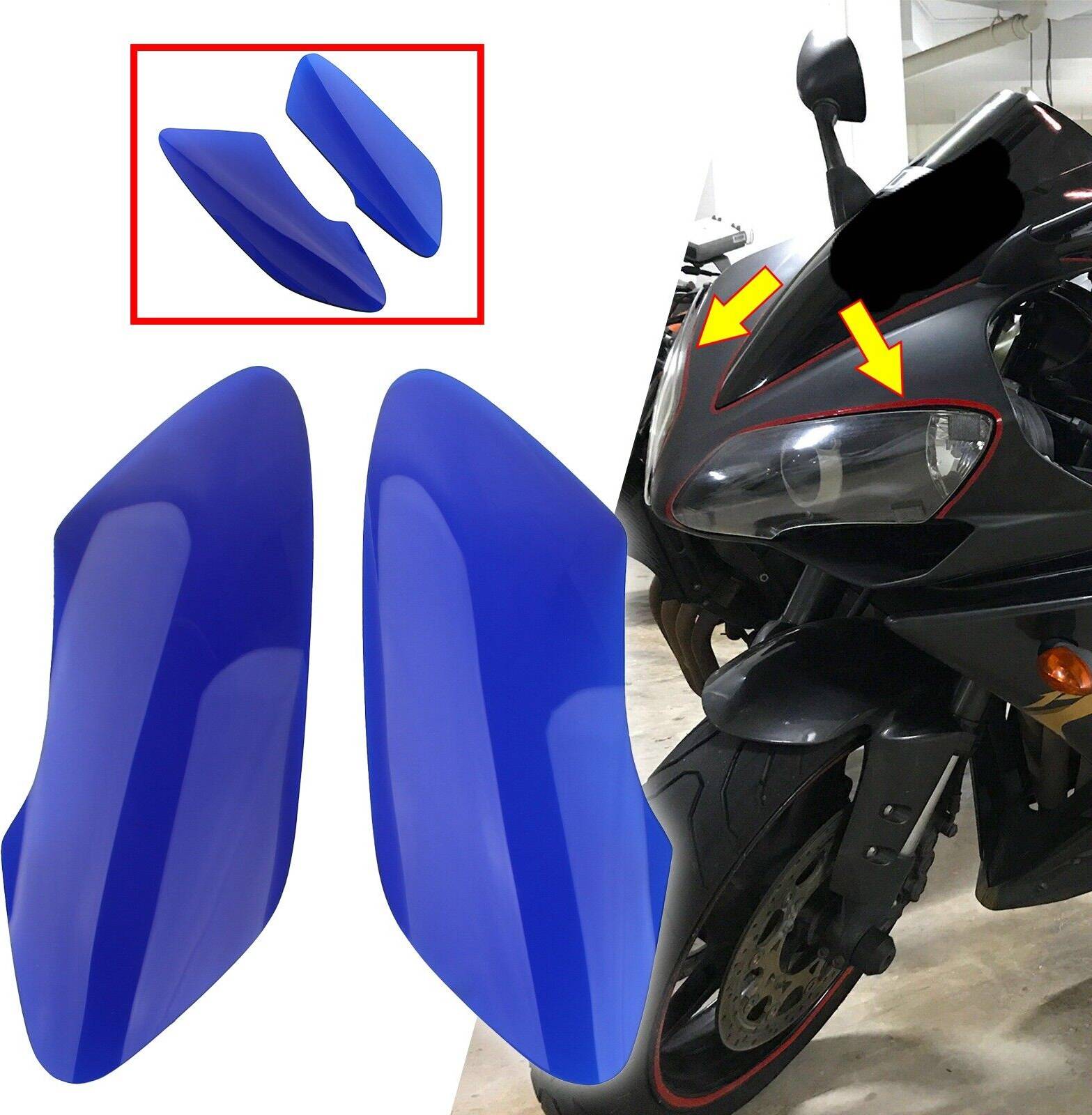 YZF R1 2007-2008 Headlight Protector Cover Lens Shield Blue