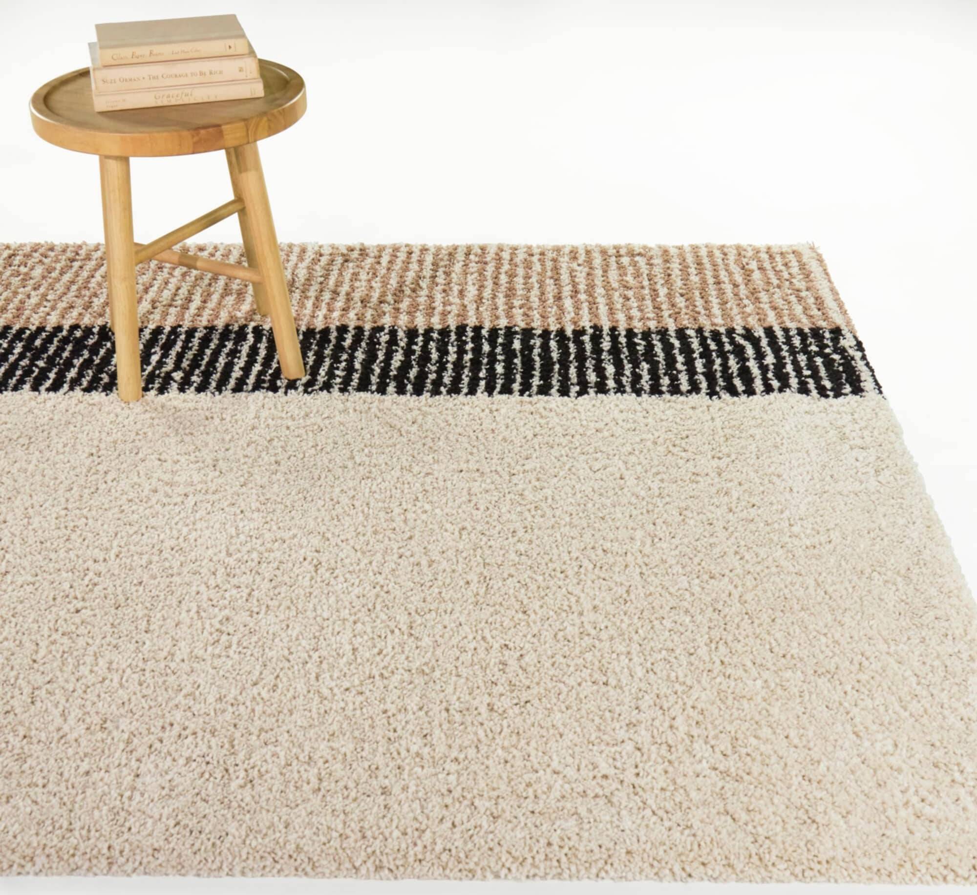Balta Rugs Color Block Stripe Area Rug Pink