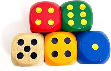 Random Color Large 3cm Round Edge Dice