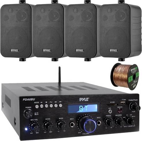 Stereo receiver Pyle Bluetooth Stereo Receiver Amplifier 4x 4 Inch