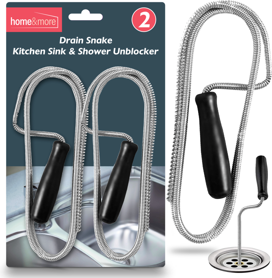 Drain cleaner tool 2pk Flexible Drain Unblocking Rods 1M