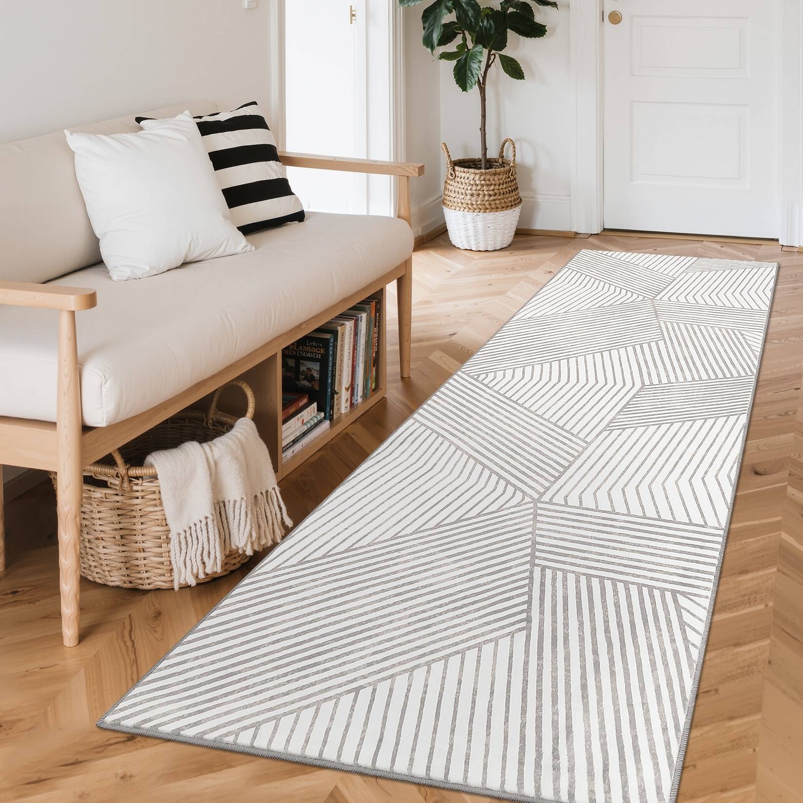 Garvee Modern Washable Non-Slip Rug