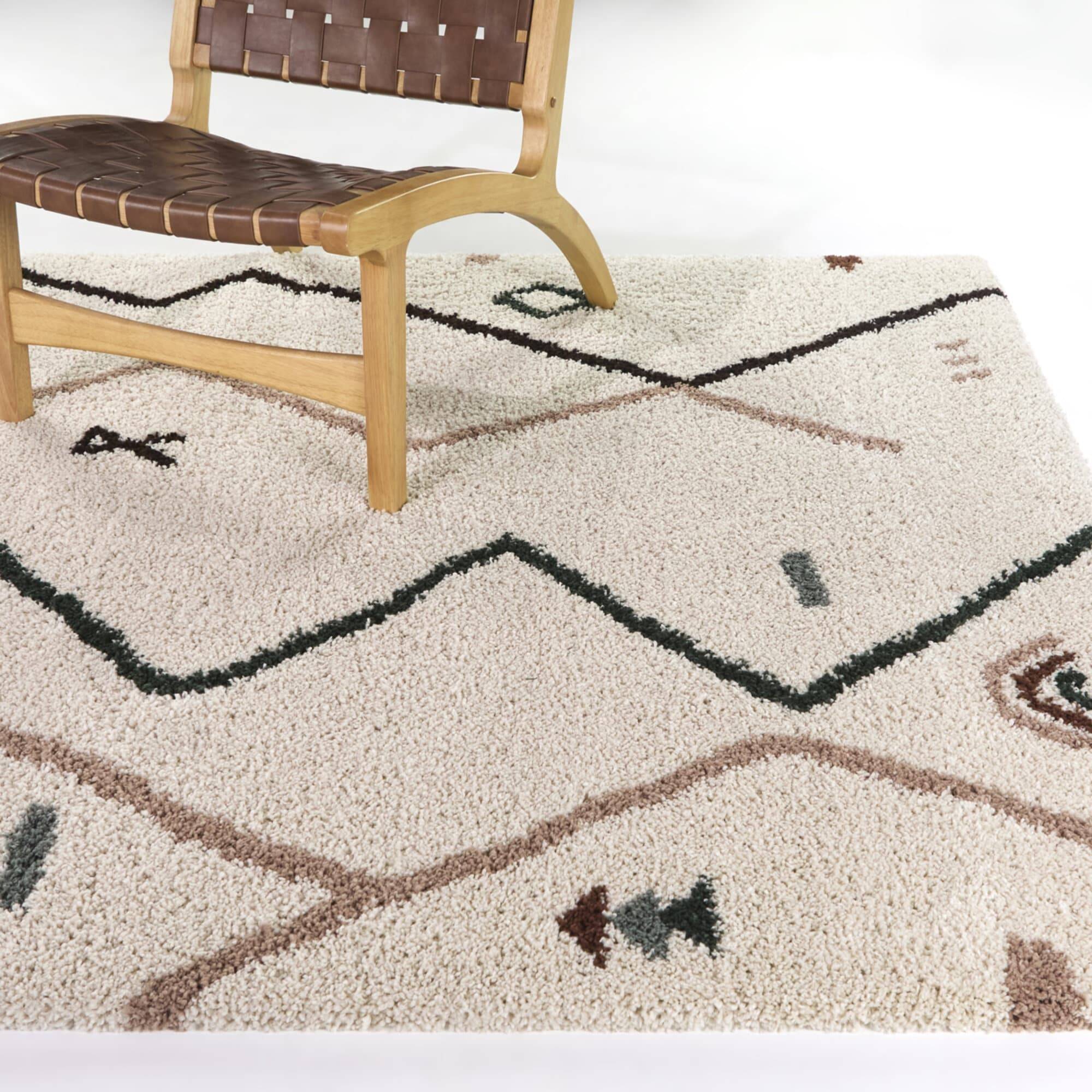 Balta Rugs Thalia Moroccan Abstract Area Rug Beige 63x"