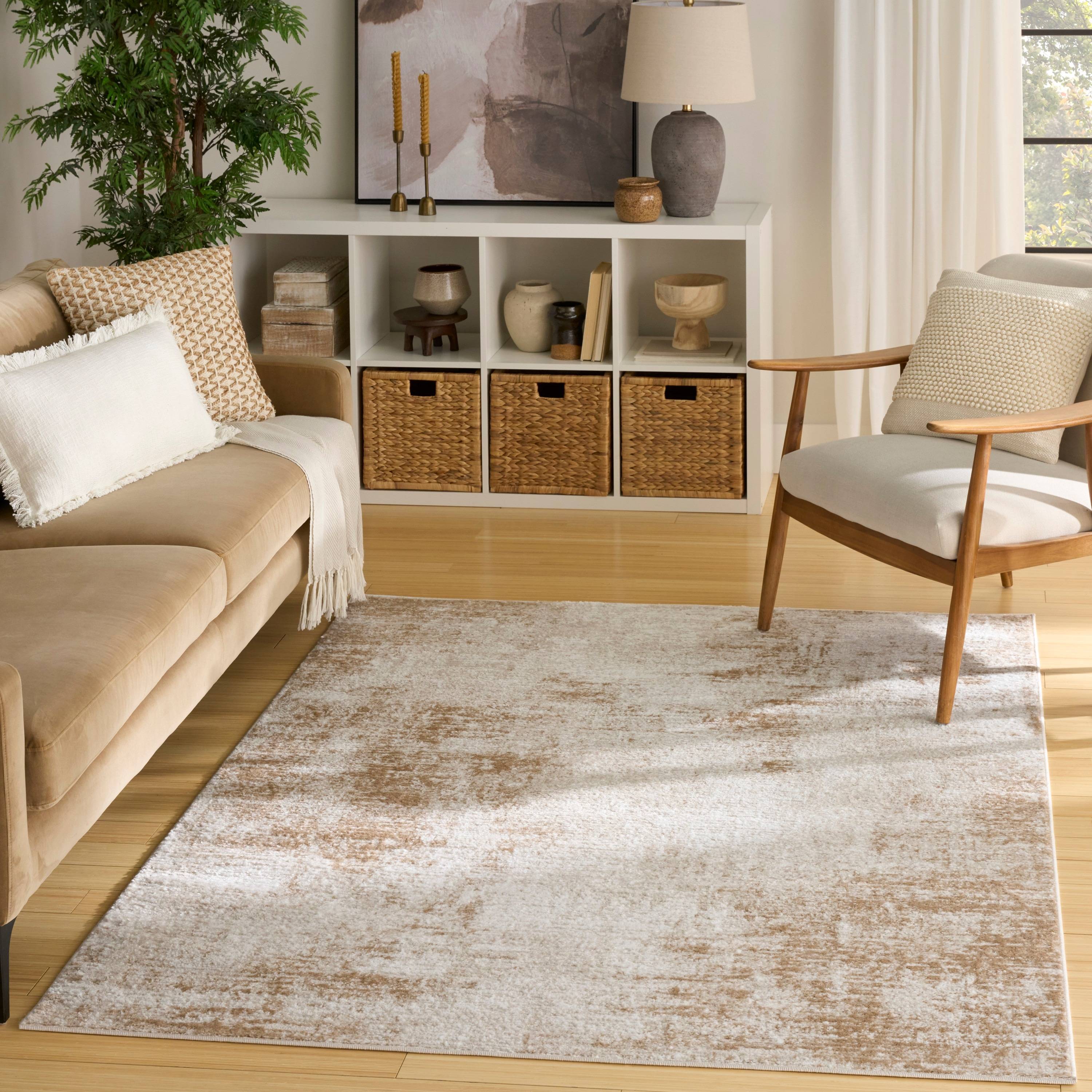 Nourison Indoor Only Abstract Area Rug Beige